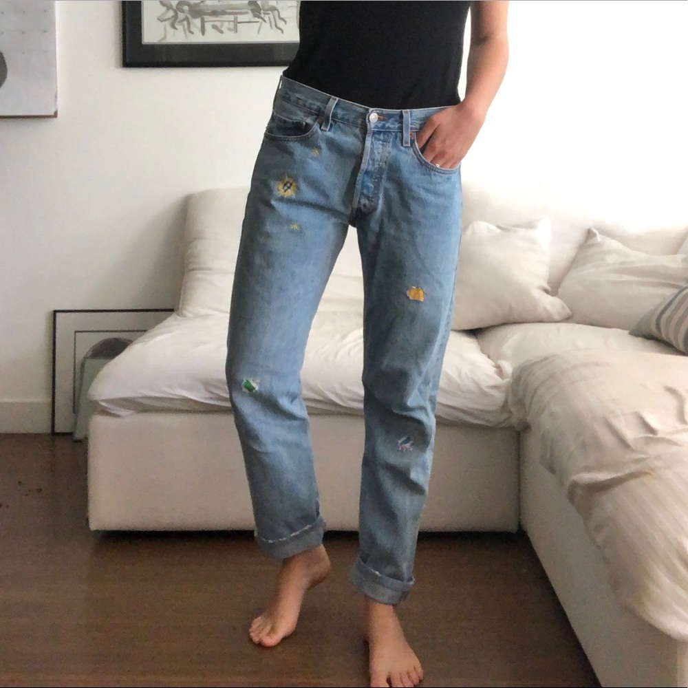 Reconstructed and Patched Vintage Levi’s 501s